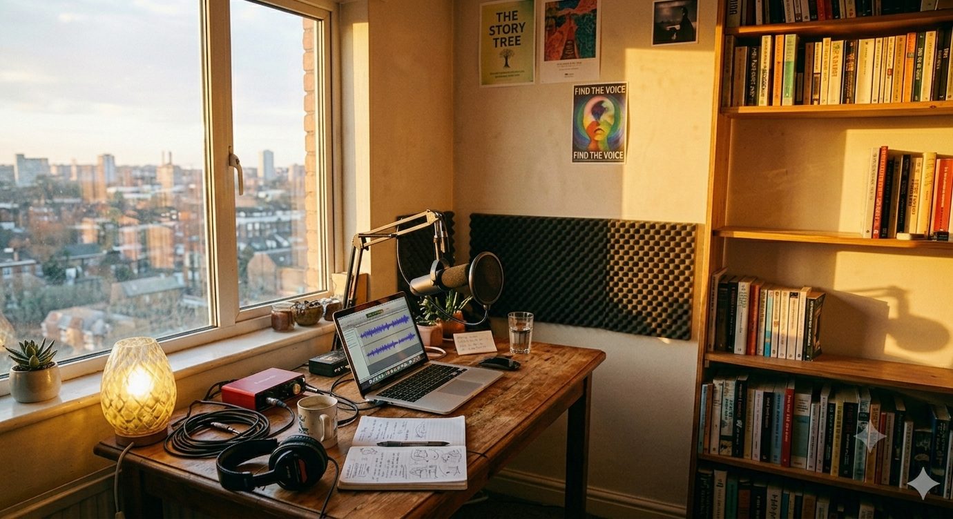 The Sunlit studio at golden hour